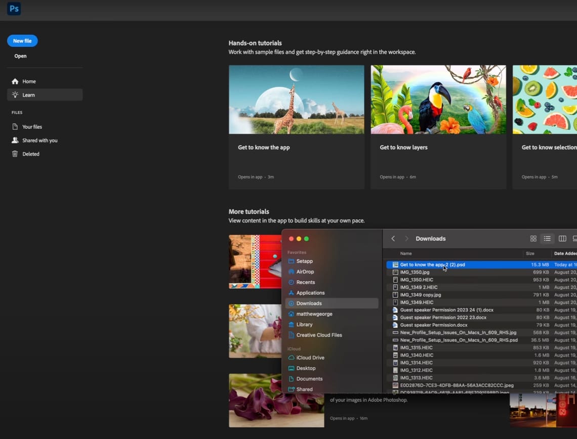 How to Open a File in Photoshop